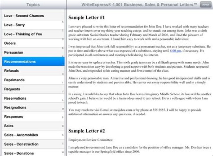 4,001 Letters by WriteExpress Corporation