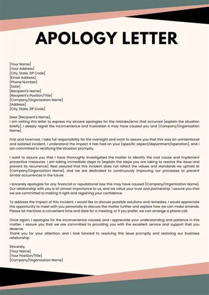48 Useful Apology Letter Templates (& Sorry Letter Samples)