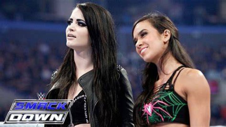 AJ Lee Hugs Paige
