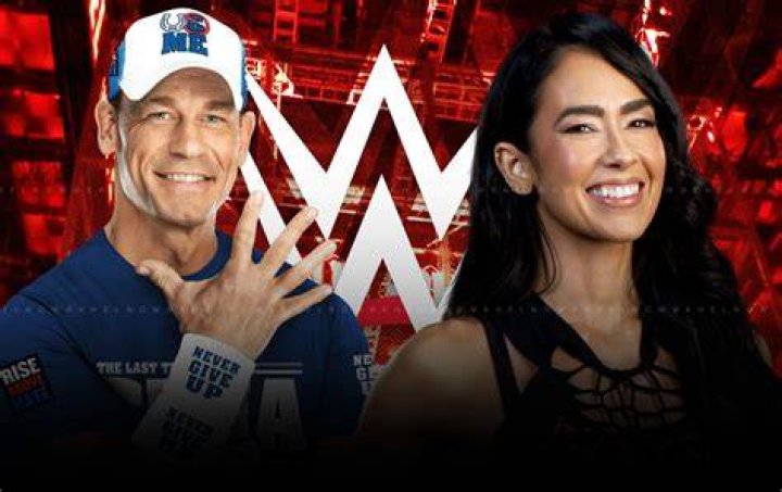AJ Lee Pushes John Cena