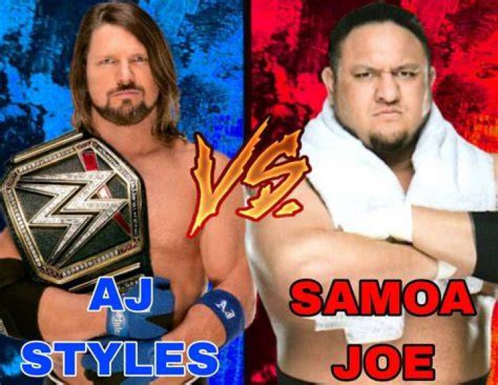 AJ Styles v Samoa Joe SummerSlam 2018 Cropped