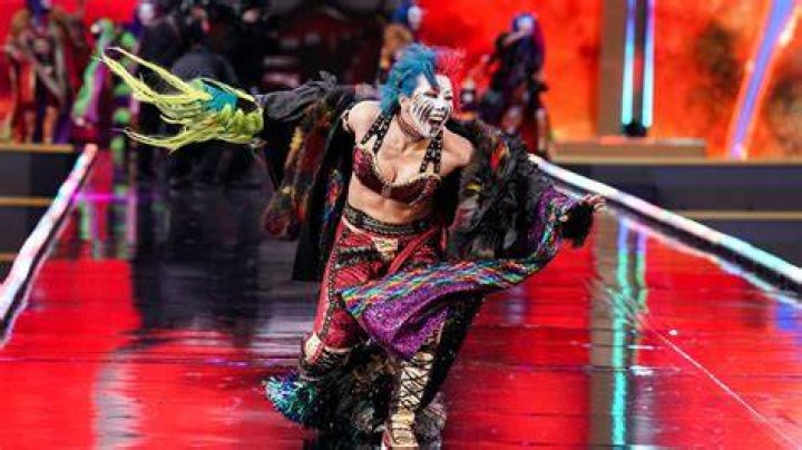 Asuka wearing her entrance attire.