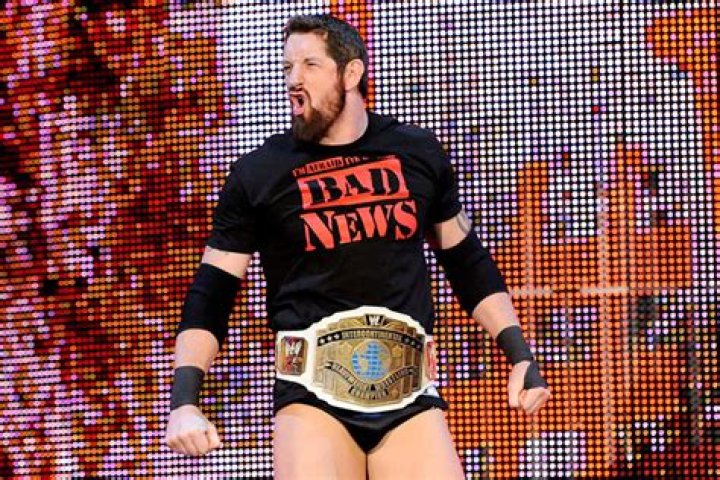 Bad News Barrett at the podium in WWE.