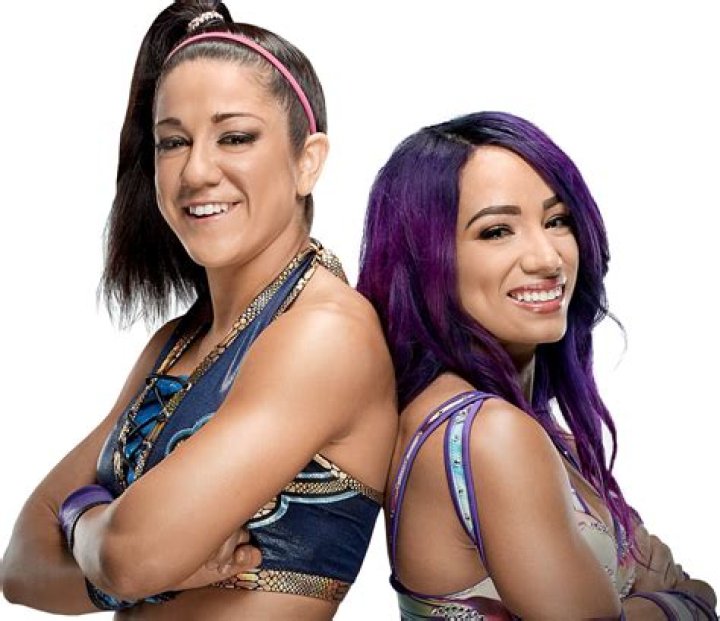 Bayley and Sasha Banks staring each other down in ring
