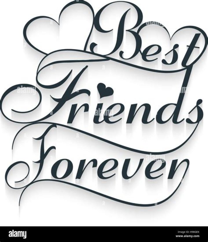 Best friends forever calligraphy text Royalty Free Vector