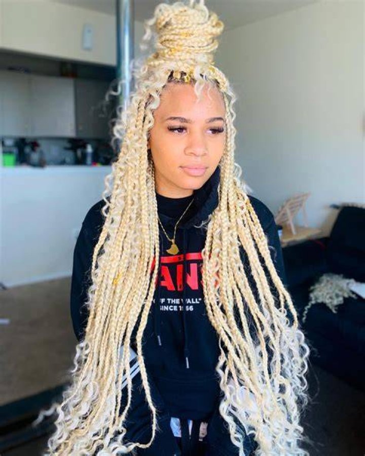 Blonde Braids Blonde box braids, Cool braid hairstyles, Box braids