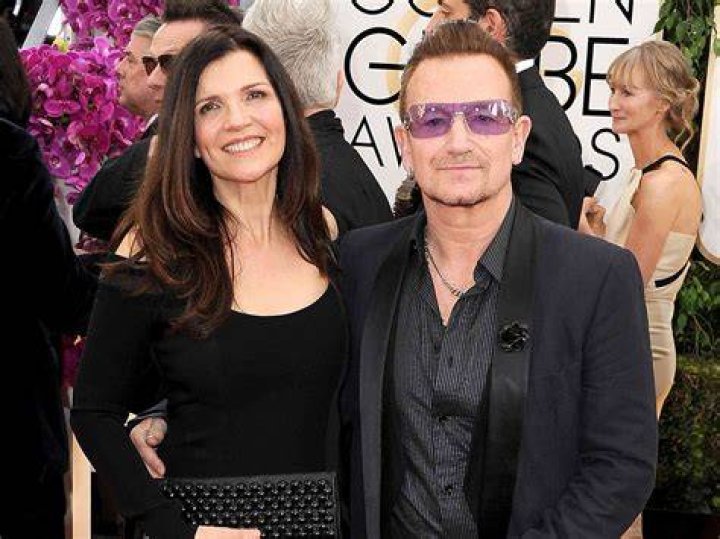 Bono and his wife, Alison, posed for pictures on the red carpet. It's
