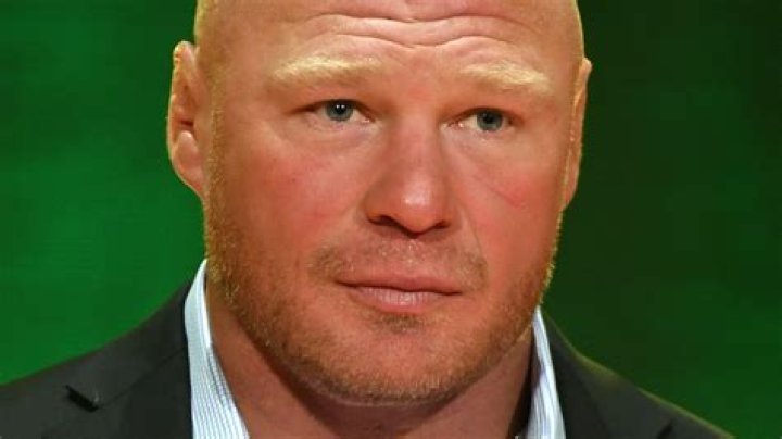 Brock Lesnar staring at Cody Rhodes
