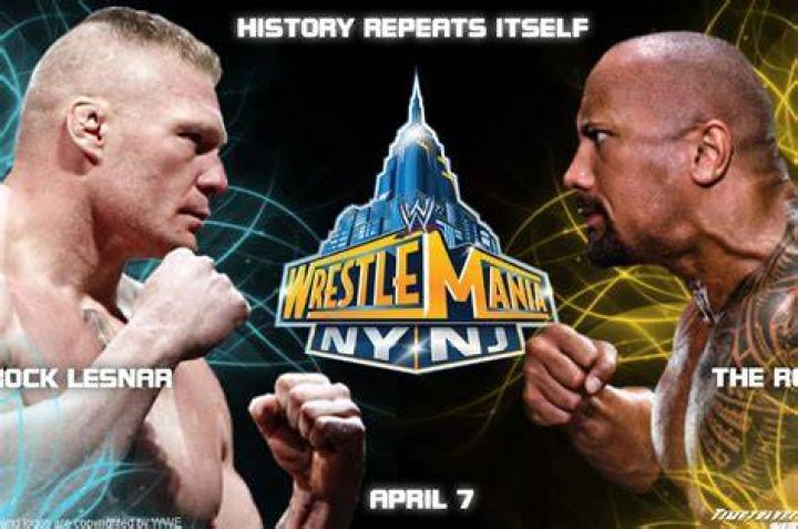 Brock Lesnar v The Rock SummerSlam 2002 Cropped