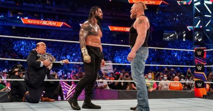 Brock Lesnar wrestling Roman Reigns at Crown Jewel Cropped WWE Universal Championship