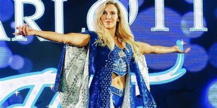 Charlotte Flair wearing her entrance robe.
