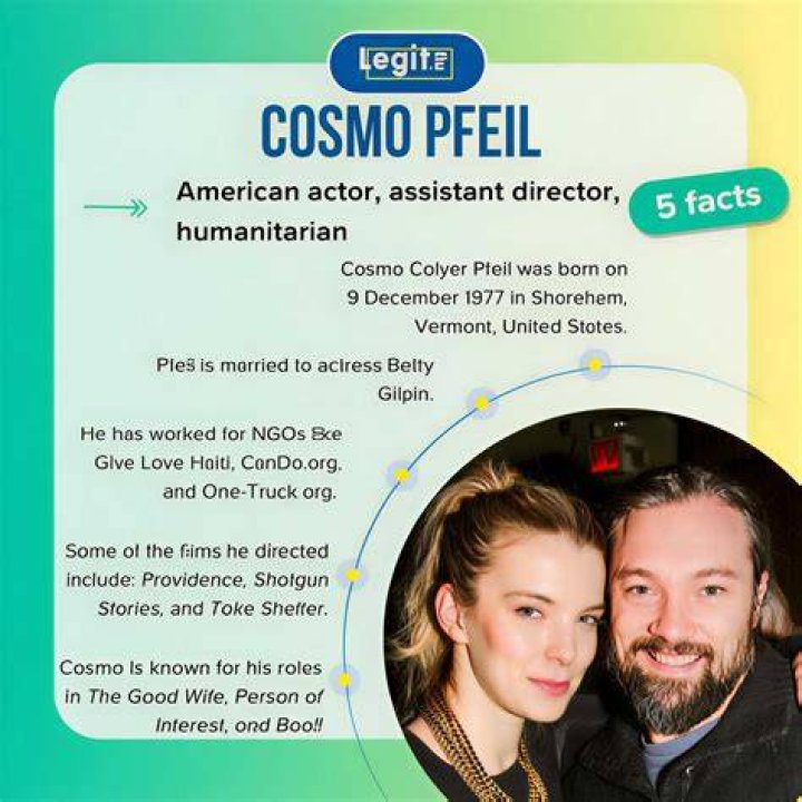 Cosmo Pfeil, American actor, assistant director & husband of Betty Gilpin