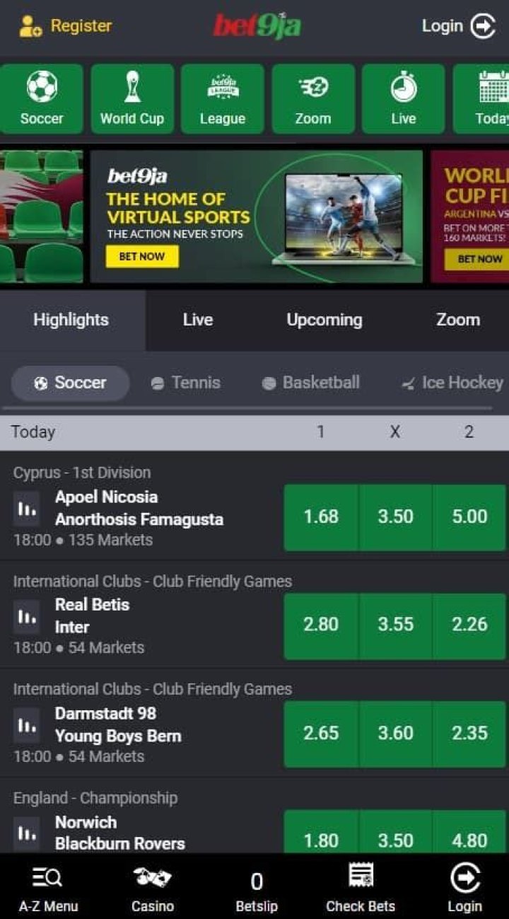 Download New Bet9ja Mobile App Apk for Android