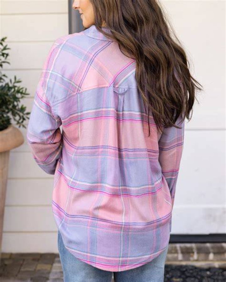 DREAMY UNICORN PLAID SPRING PINK BLUE Fabric Spoonflower