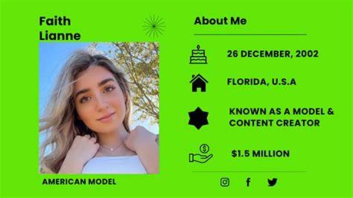 Faith Lianne American Model, Digital Creator Stunning Photos