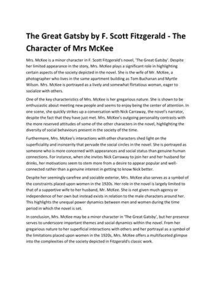 Fan Casting Mia Goth as Mrs. McKee in F. Scott Fitzgerald‘s The Great Gatsby on myCast