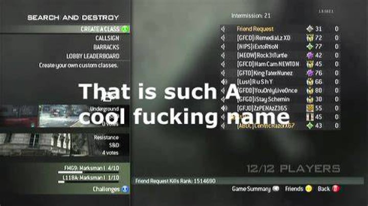 Funny Gamertag Reaction, "Friend Request" YouTube