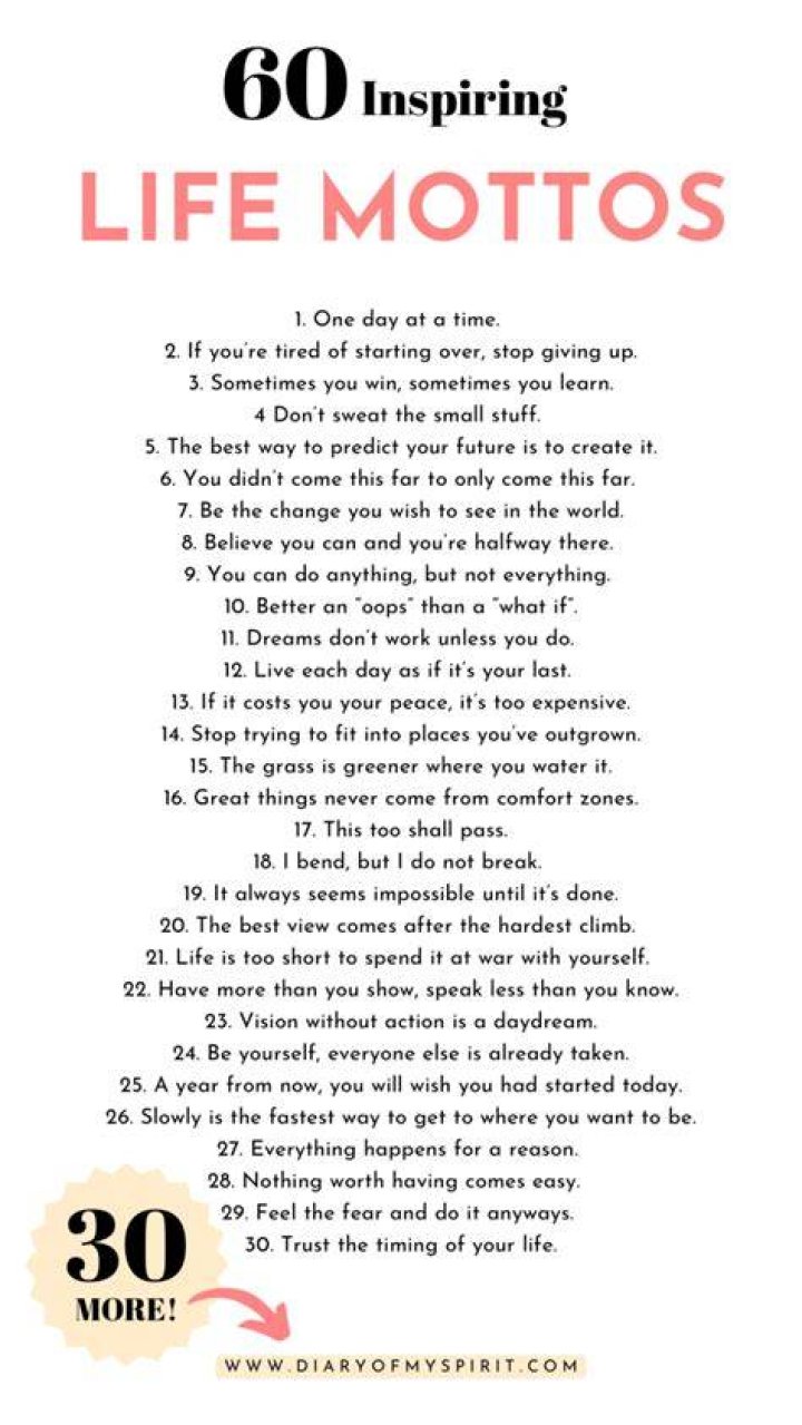 Great Mottos: Inspiring Words To Live By