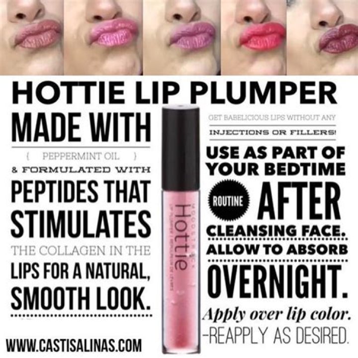 Hottie Lip Plumper 15 minutes between pictures before and after