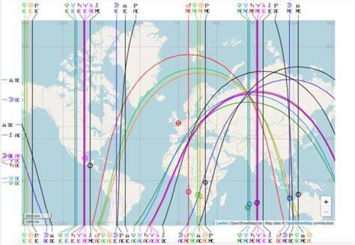 How to Read an Astrocartography Map Line & Symbol Meanings