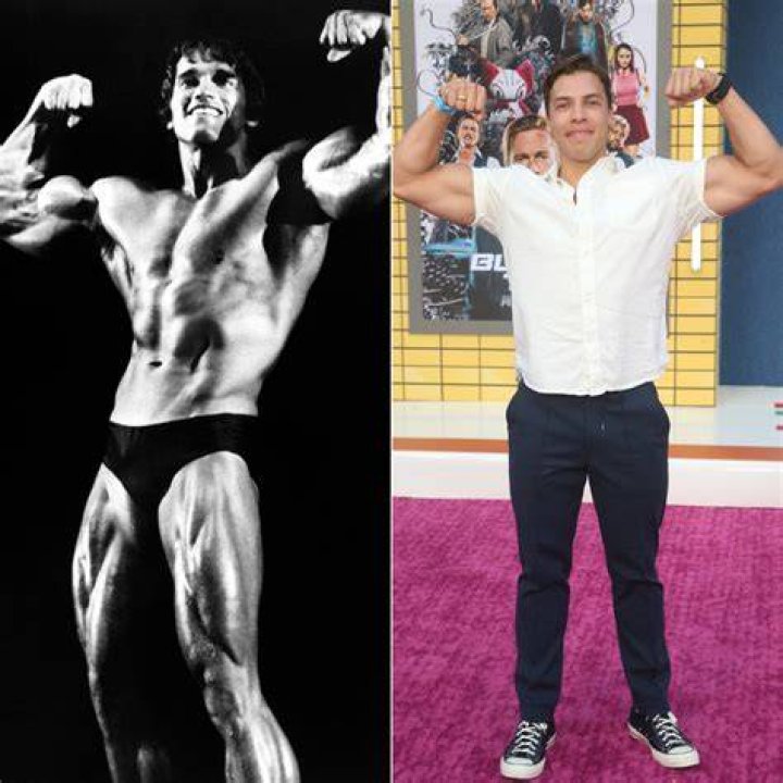 Inspired by Arnold Schwarzenegger’s Encyclopedia of Bodybuilding, His Ripped Son
Attempts Exercise Named After His Father