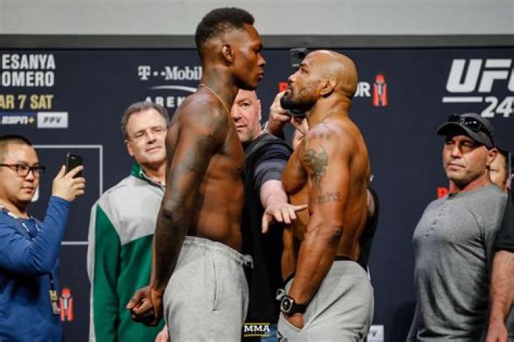 Israel Adesanya and Yoel Romero fight at UFC 248