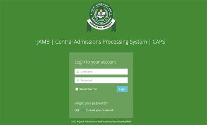 JAMB Portal 2022 Login 