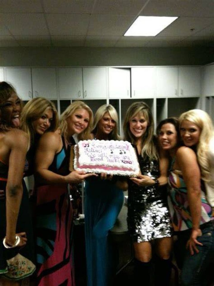 Jillian Hall singing with Lilian Garcia in the Background