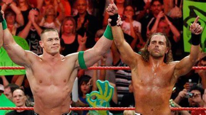 John Cena and Shawn Michaels clashing at WrestleMania 23