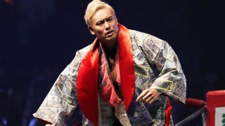 Kazuchika Okada wearing his entrance jacket. 