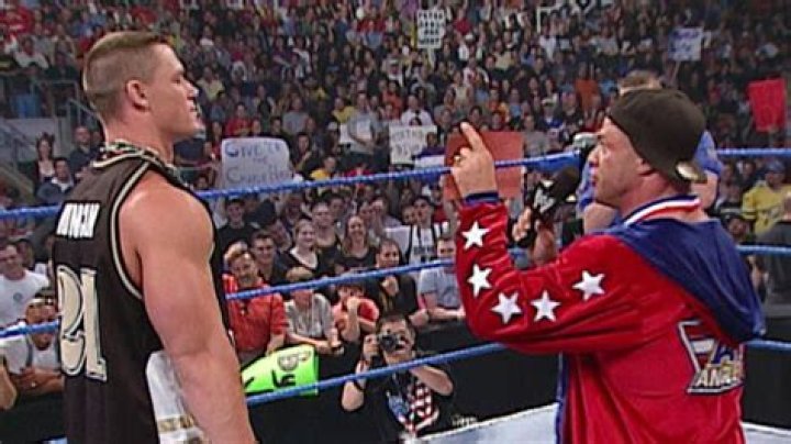 Kurt Angle battle raps John Cena