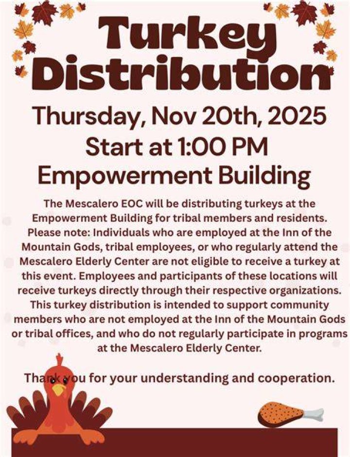 MAT Employee Turkey Distribution November 16th Official Website of