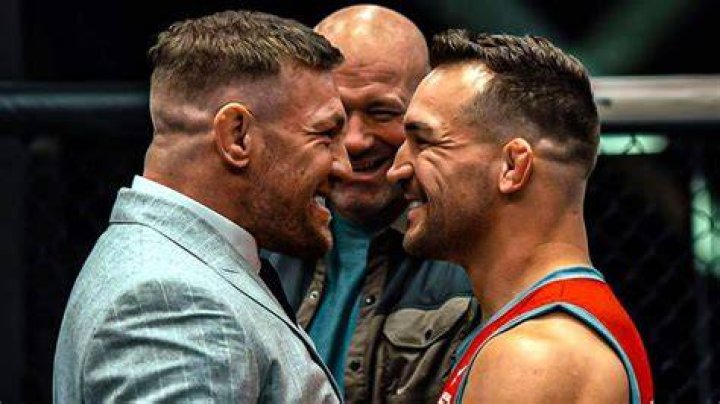 Michael Chandler and Conor McGregor face off