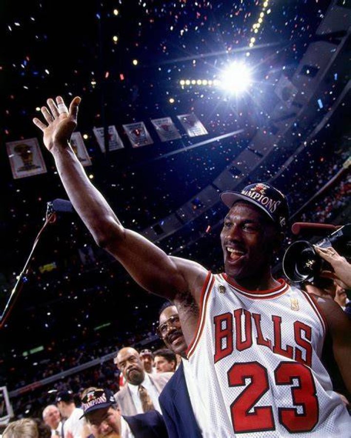 Michael Jordan celebrating
