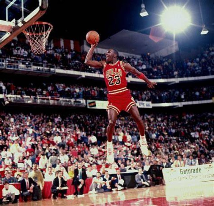 Michael Jordan Famous Foul Line Dunk Vintage Sports (Basketball) Poster