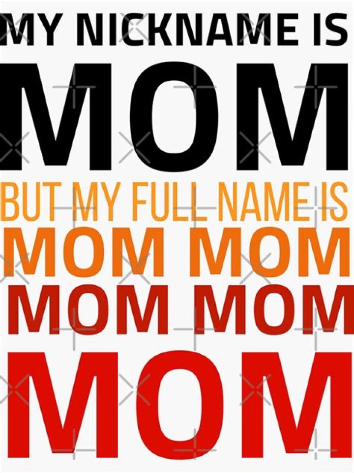 My nickname is Mom Mommy MOM Fun Mother's Day Poster Zazzle