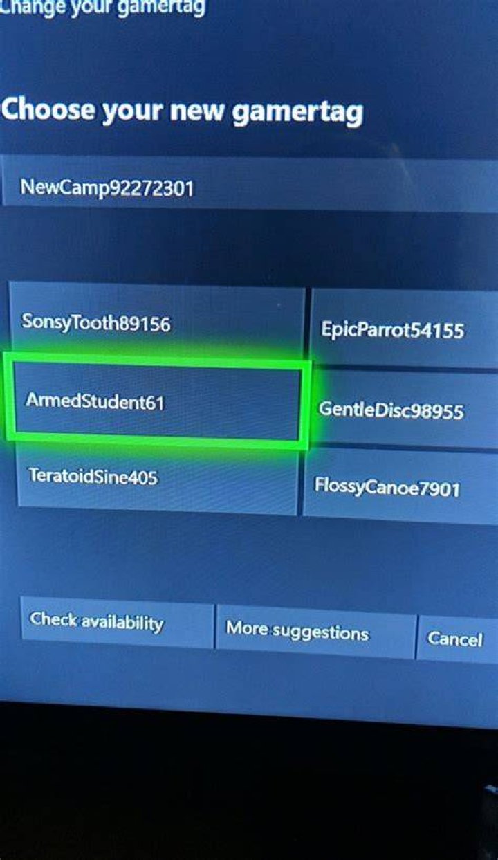 My Xbox trying to suggest gamertags... r/funny