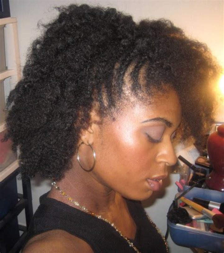 Naturally Elegant Hair Today Large Cornrows in front and Large Twists