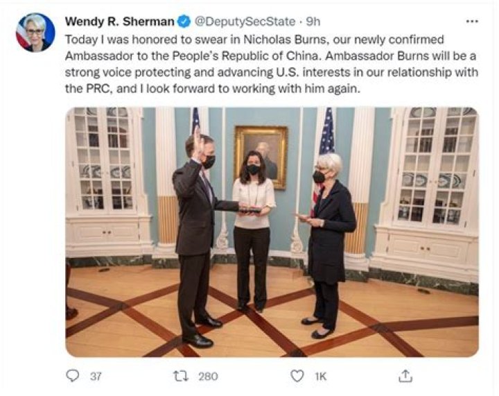 Nicholas Burns sworn in as US ambassador to China SHINE News