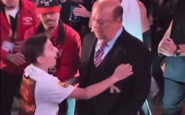 Paul Heyman with fan
