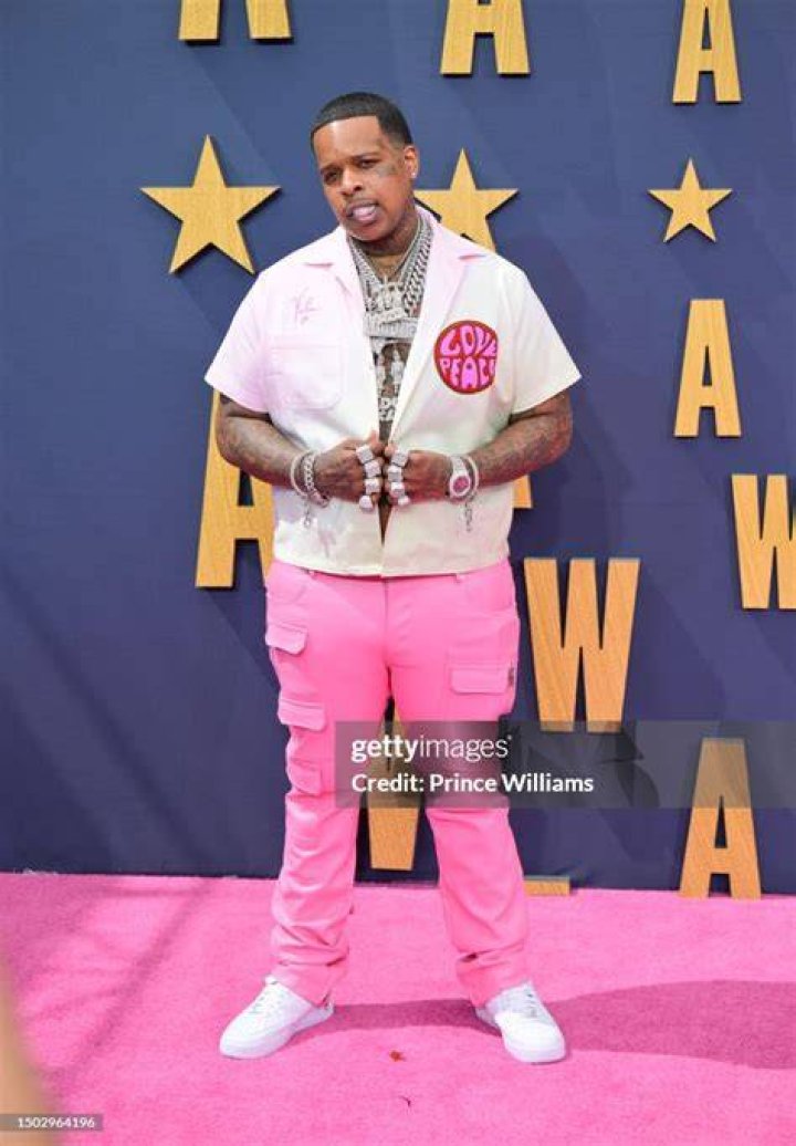 Rapper Finesse2tymes arrives to the 2023 BET Awards at Microsoft
