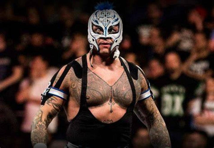 Rey Mysterio as Bane in Batman vs Maleficent