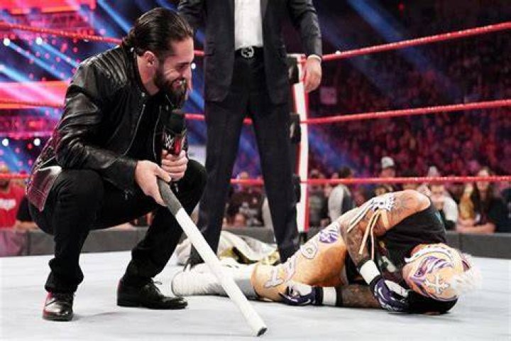 Rey Mysterio v Seth Rollins v Finn Balor v Kevin Owens Raw October 25, 2021 Cropped