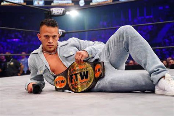 ricky starks with aew title