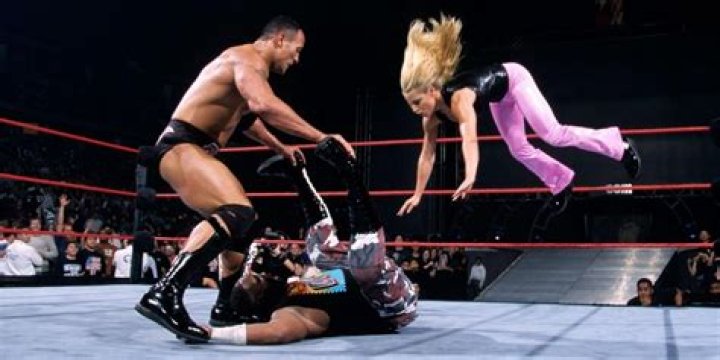 Rock &amp; Trish v Dudley Boyz