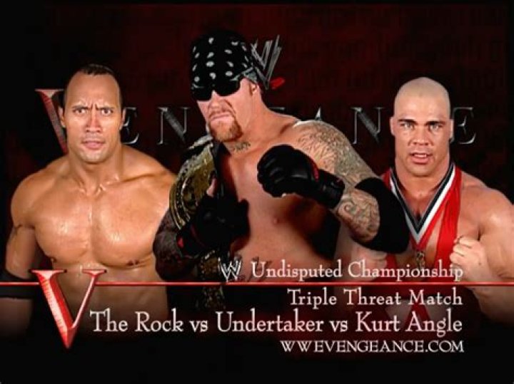 Rock v Undertaker v Angle Vengeance 2002