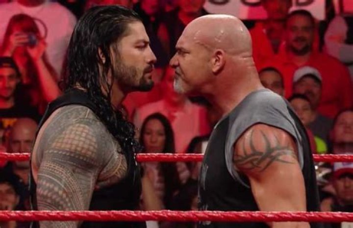 Roman Reigns v Goldberg Elimination Chamber 2022 Cropped