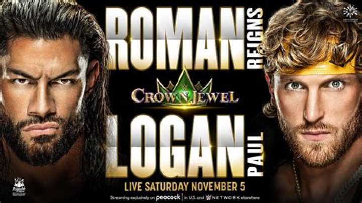 Roman Reigns v Logan Paul Crown Jewel 2022 Cropped