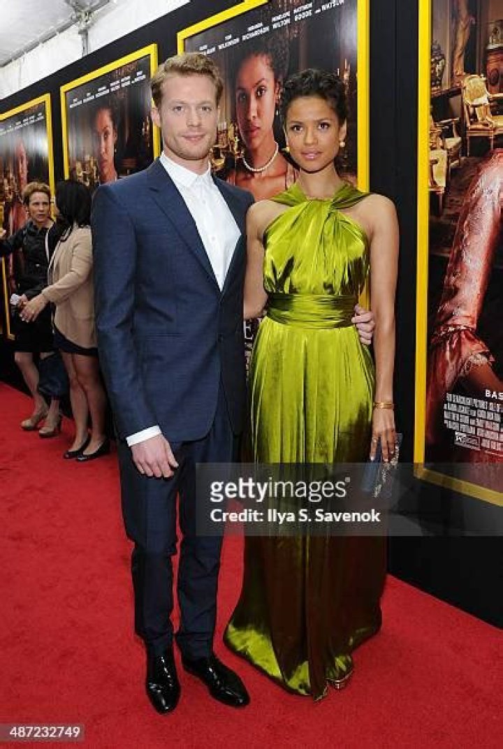 Sam Reid and Gugu MbathaRaw on the red carpet at the NYC 'Belle