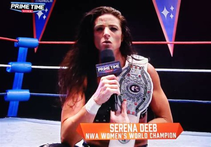 Serena Deeb with the NWA World Women's Championship